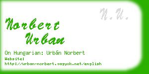 norbert urban business card