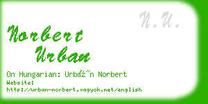 norbert urban business card